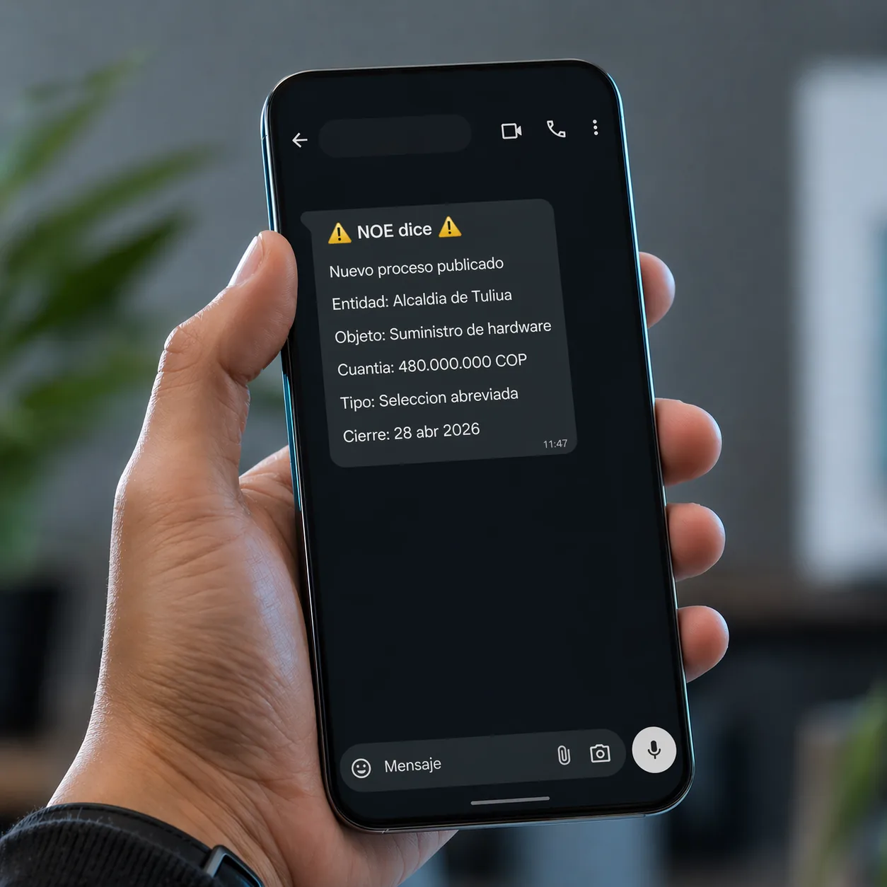 Bot SECOP · alertas de contratación pública